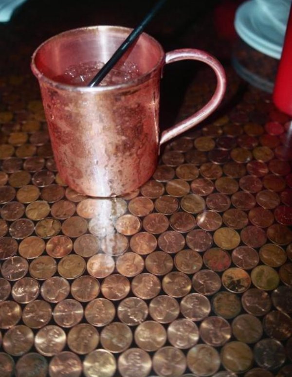 bar made from pennies